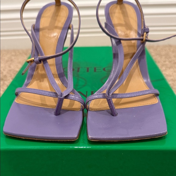 Bottega Veneta Lavender Strappy Heels main image 7